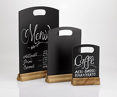 LAVAGNA DA TAVOLO NERA BASE LEGNO (2 pz. t5258 15 x 23 cm)