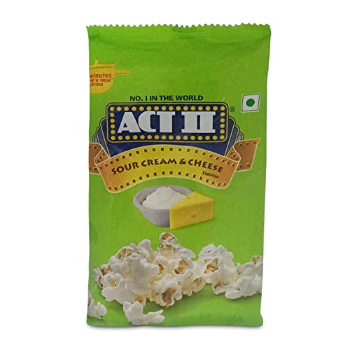 Popcorn Maker Essentials for Snack Lovers With High Standards 39 ACT II Sour Cream N Cheese Instant Popcorn, 50g Pack