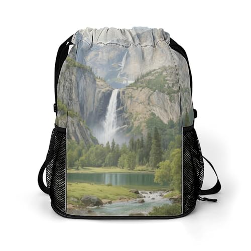 Mochila de hilos pequeña Park Valley para mujer y hombre con compartimento de calzado