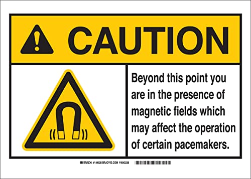 Panneau de danger radiation Brady plastique rigide 17,8x25,4