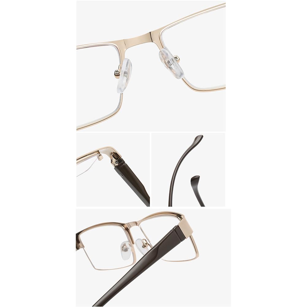 JIETIAN Herren Business Anti-Blaulicht HD Lesebrille, 1.56 Asphärische Harzlinse Leser/Anti-Strahlung,02,+2.5