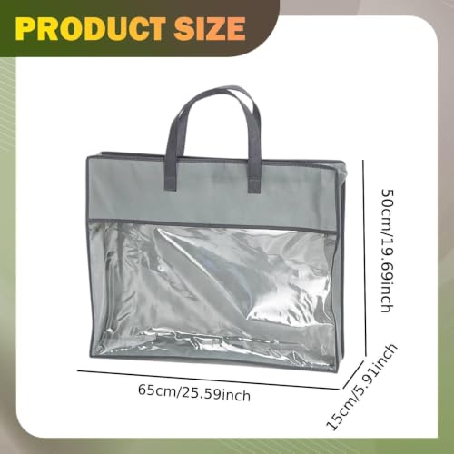 Almacenamiento de edredones individual gris transpirable con cremallera horizontal 3