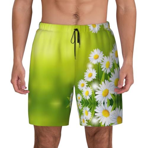 Bañador de hombre cómodo que evita rozaduras con bolsillos y diseño de flores
