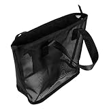 JOINPAYA Neceser de Malla Grande con Cremallera Bolsa de Cosméticos Portátil y Transpirable Organizador de Maquillaje de Viaje con Asa Almacenamiento Versátil para Brochas Lápices y