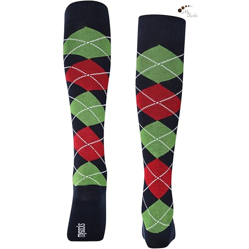 Image of Mysocks Unisex Extra Fine Combed Cotton Knee High Socks, Hand Linked Toe, Soft Latex Band