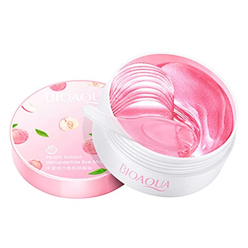 Aiqinhai 60Pcs Ext to de Pêssego H peptídeo Tampas Oculares Hid tante Firmeza -inchaço Remover olhei