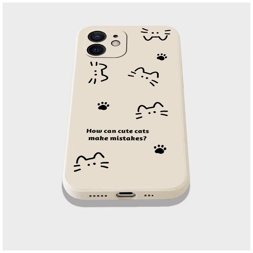 PAIX Creativo Cartone Animato Custodia Morbida in Silicone Compatibile con Samsung Galaxy A35 Cover, [Pattern Gatto] Anti Fall Protettivo Case,Nero