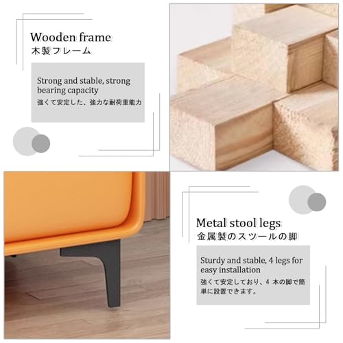 Repose-pieds ottoman rectangulaire grand volume pour optimiser l'espace