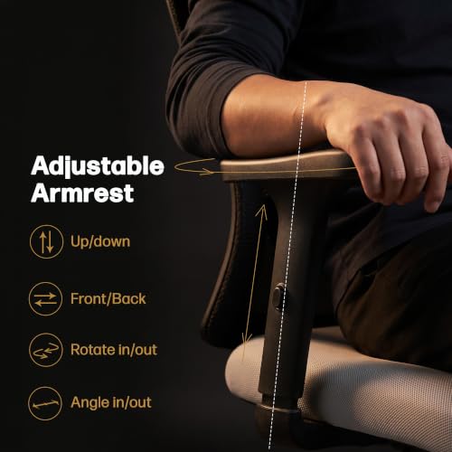 Image of DROGO Ergonaut Ergonomic Office Chair for Work from Home | Computer Chair with 2D Headrest, Armrests & Adjustable Lumbar Support | Breathable Mesh with 120 Recline, 1-Year Warranty (Black & Grey)