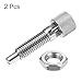 HARFINGTON 2pcs Spring Plunger M10x1.5 Thread Size Pin Dia.6mm Retractable Quick Release Pins Stainless Steel Lock Out Type Index Plunger for Industrial Equipment