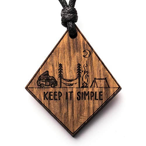 treeforce Keep it Simple Van Collar, llavero o colgante de coche 3 en 1 joyas DIY de roble de cobre Cover