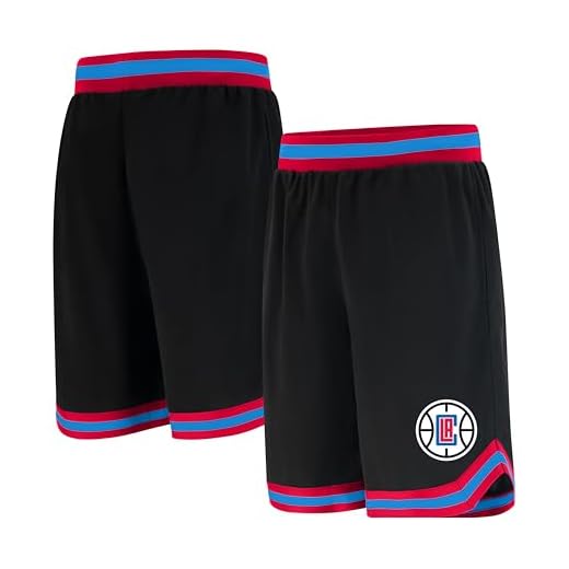 Ultra Game NBA Los Angeles Clippers Mens Woven Basketball Shorts, Team Color, Large