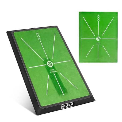 Golf Trace Strike Pad with 2x surface Flannelette Path for Golf Training Practice Swing Mat