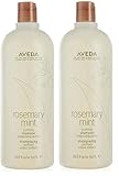2 PACK AVEDA Rosemary Mint Purifying Shampoo 33.8 Oz Liter Set