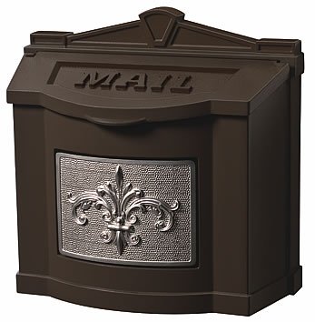 Gaines Fleur De Lis Wallmount Mailbox Bronze/Antique Bronze #TOP1