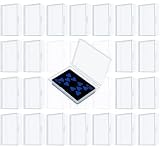 GRRONZEE 32PCS Playing Card Case Plastic Clear Plastic Gaming Game Card Holder Organizer Snap Closed Playing Game Card Storage Box Holder for Bank/Business/Game/Cards