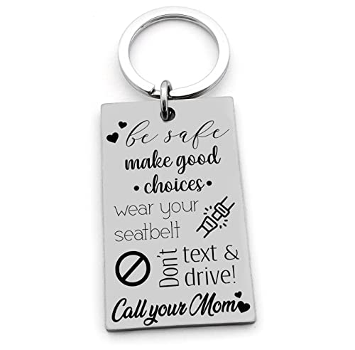 Teen Daughter Gift, Sweet Sixteen Gift, Gift for Teenager, New Driver Key Chain, Drive Safe, Make Good Choices, Birthday Gift, Girl Key Chain - 1012