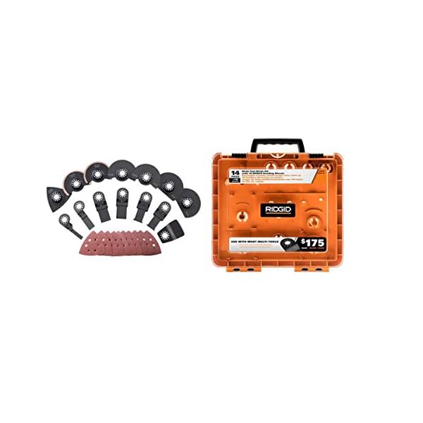 New Ridgid 14 Pc Jobmax MultiTool Accessory Cutting Grinding Blade Kit