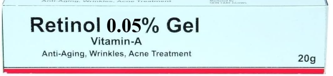 Retinol Gel 0.05% Vitamin A Repairs Fine Lines & Wrinkles, Scar Treatment, Anti- Aging Formula 20g