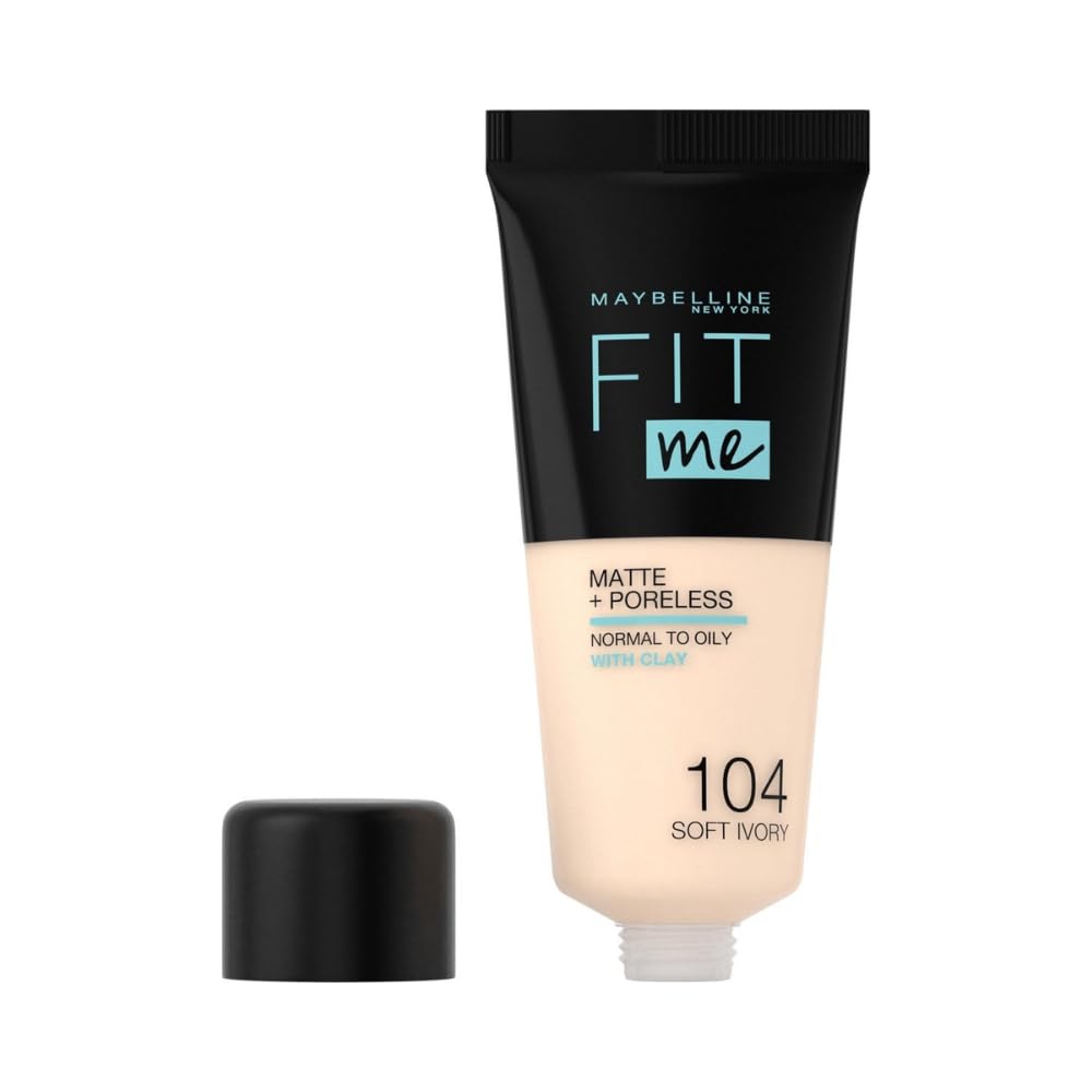 Maybelline New York Fit Me Matte+Poreless Fondöten - 104 Soft Ivory (30 ml)