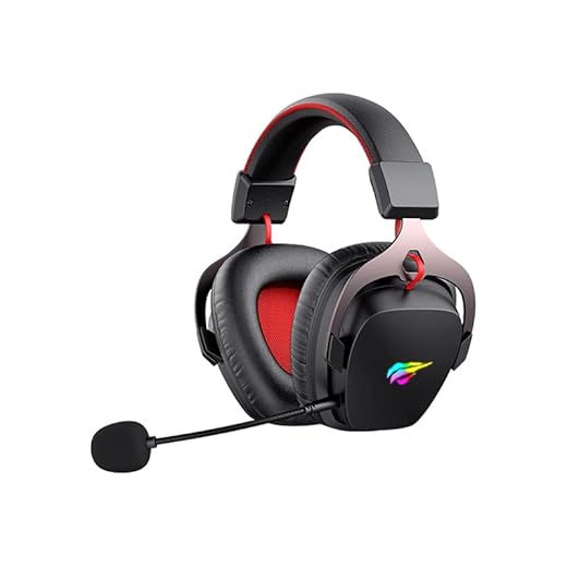 Fone de Ouvido Headphone RGB Gamer Havit H2015BG Wireless 2.4G Sem Fio, Bluetooth e Cabo 3,5mm, com Microfone Destacável, Falantes de 50mm, Headband Suspenso Regulável, Cor: Preto, Tamanho: Médio