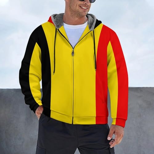 Chaqueta polar cálida de invierno para hombre con capucha de Bélgica 2