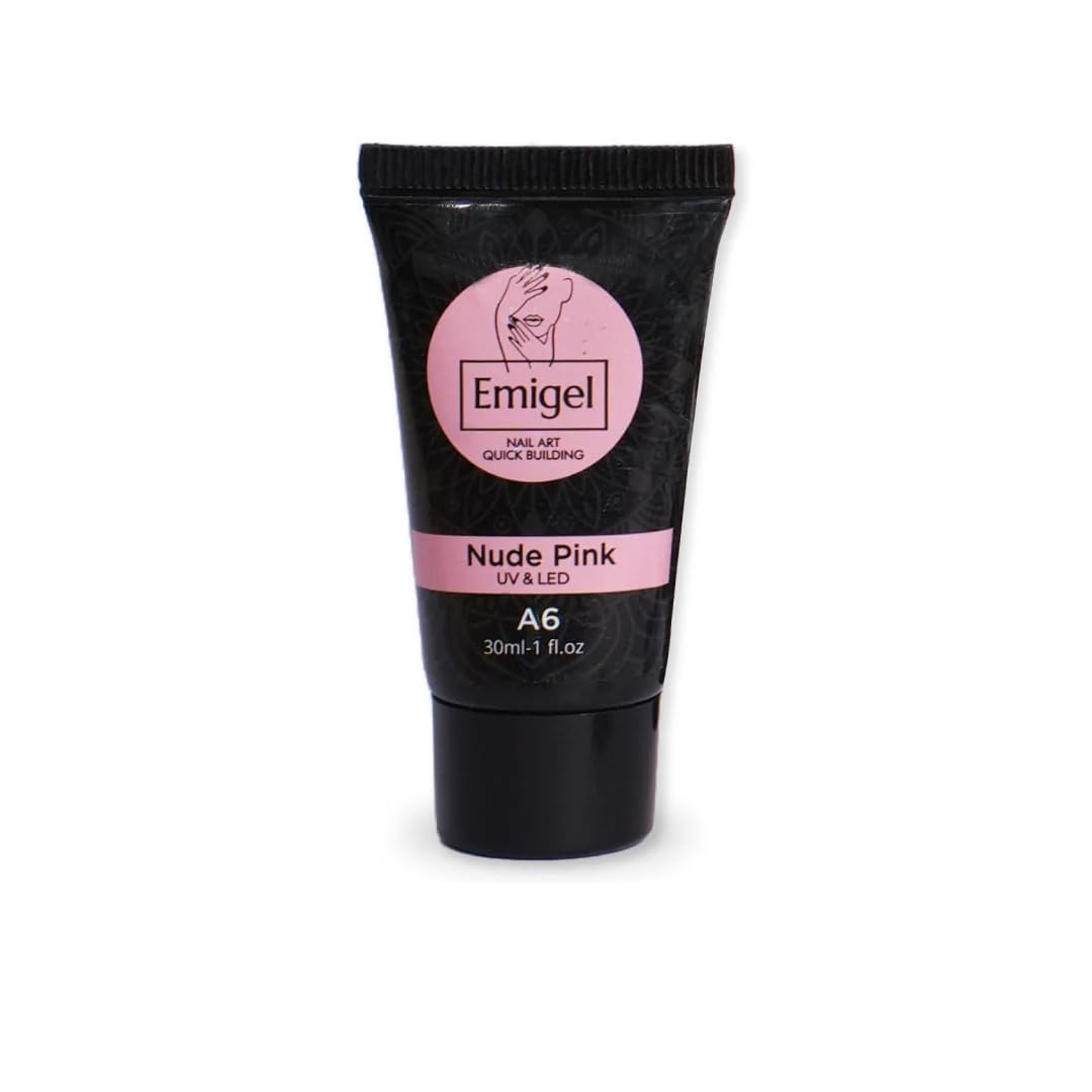 Emigel Polygel Nude Pink nail Builder Gel nails For Extension Gel Trendy Nail Art Design Salon Nail Easy DIY UV/LED Lamp Required. 30ml (Nude Pink, 30 ml)-image-21