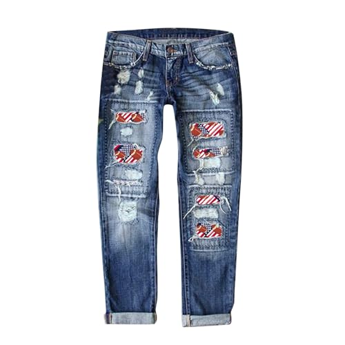 Jean décontracté femme pantalon denim confortable impression football mode 2026