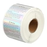 LALAFINA Warnaufkleber für Kerzen 1,5 Zoll Selbstklebend – 500 Sicherheitsetiketten für Wachsschmelzen Warnhinweise für Kerzengläser Kompakte Rolle für Kerzenherstellung und Basteln