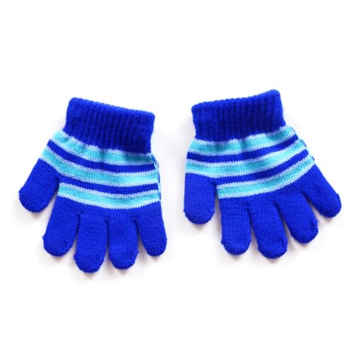 ljhnba Toddler Full Finger Gloves Stripe Gloves Knitted Mittens Winter Autumn Gloves Cycling Gloves For Baby Girl Boy