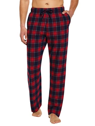 Latuza Men's 34''/36'' Inseam Tall Flannel Pajama Pants Cotton Plaid Lounge Pants