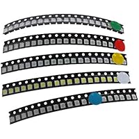 MIKI-Z 100 Piezas 5 Colores SMD 3528 1210 LED Luz Rojo Verde Azul Amarillo Blanco Kit de asignación