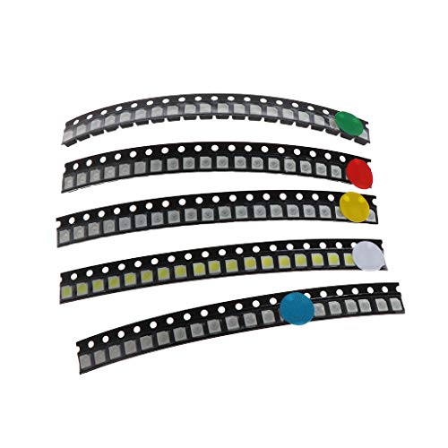 100 Pcs 5 Colors 3528 1210 LED Light Red Green Blue Yellow White Assotment K
