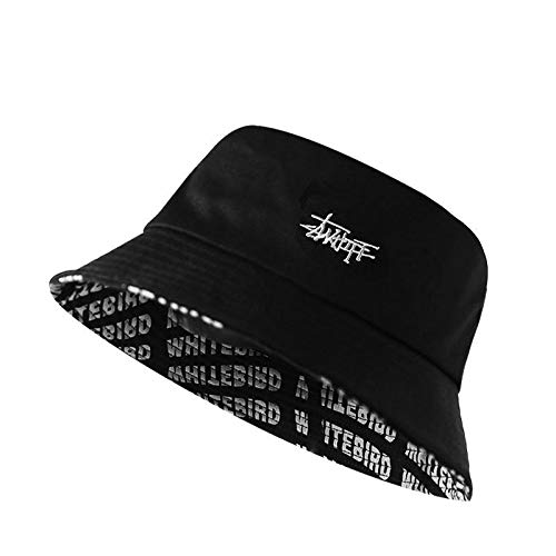 Drawihi. Sombrero De Pescador Bordado Sombrero De Hip-Hop De Doble Cara Resistente a Los Rayos UV Adecuado para Niños Y Niñas Algodón Cover