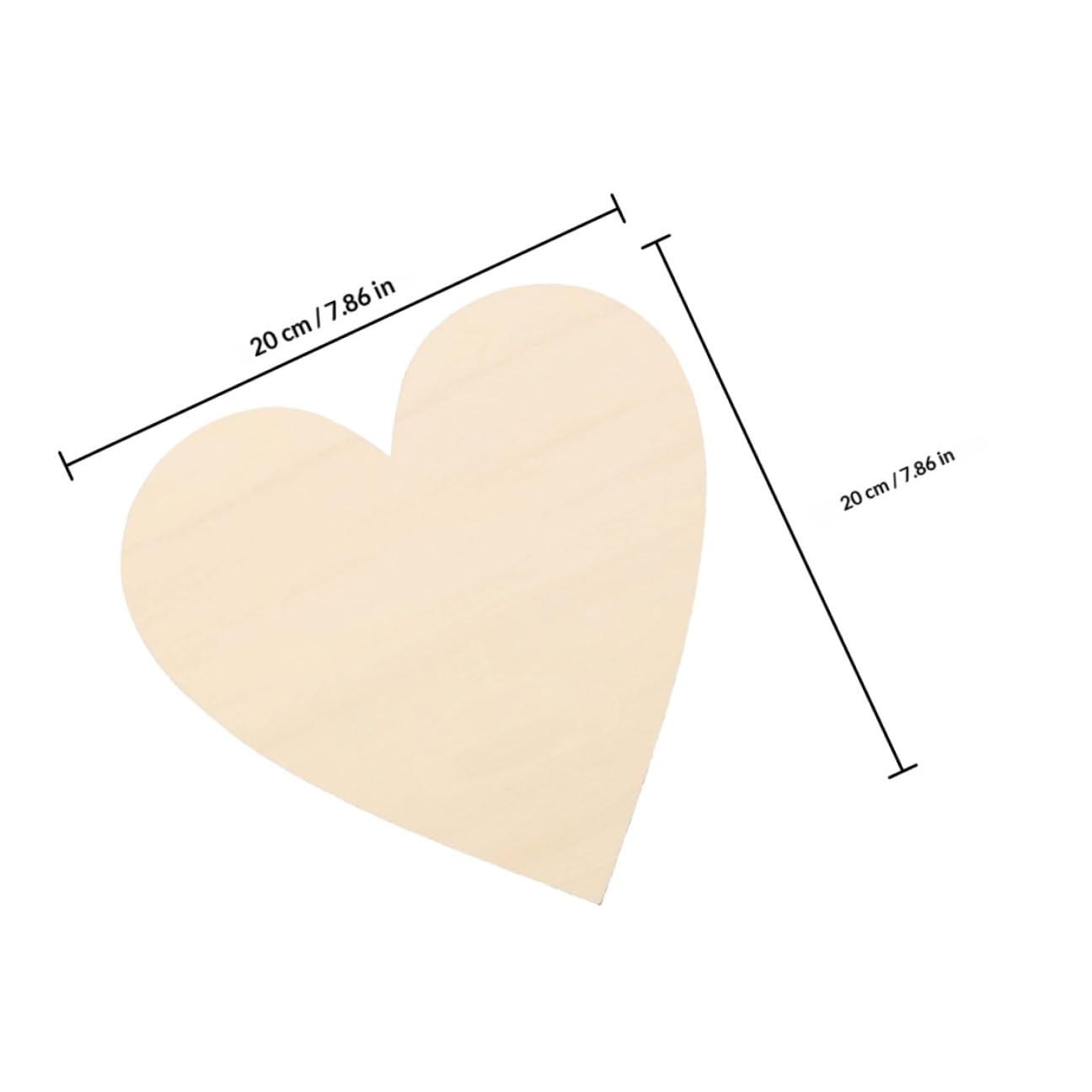 CALLARON 30 Stück Selbstgemacht Herzförmige Holzscheiben 20cm Holzverzierungen aus Naturbelassenem Holz Vielseitige Bastel Deko für Heim und Festgestaltung