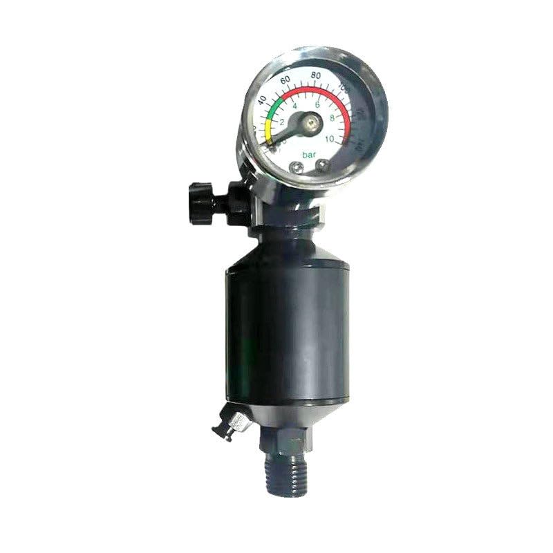 Air Pressure Regulator For Spray Guns, High-pressure Quick-connect Gun With Gauge At The Tail(Svart)