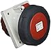 Produktbild Mennekes 101100278 Semi-Einbausteckdose, CEE, 400 V, 50-60 Hz, 63 A, 4-polig, IP 67, 106 x 110 mm, mit Rahmen, Rot