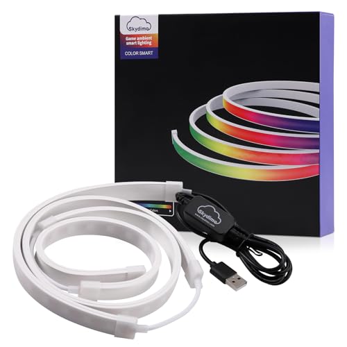 coyilinyi Game Ambient Smart Lighting, Gaming Monitor LED Backlight, LED Ambient Lights for Computers Screen Color & Music & Game Sync LED Strip Lights via Software Control (24“ Screen)