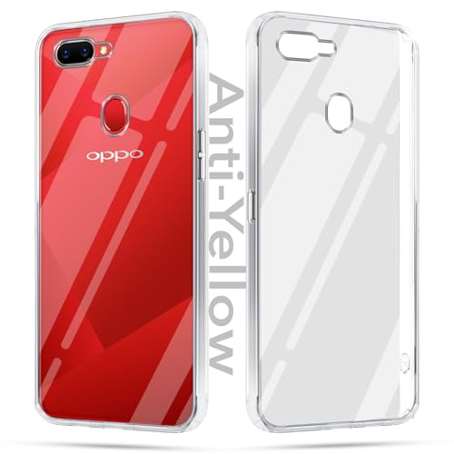 Image of Jkobi Lifetime Anti-Yellow Clear Back Cover Case for Oppo A5 | Oppo A5s (Sleek Hard Crystal | Shockproof and Camera Protection)
