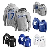 [DJ-A1wayS] 大谷翔平 パーカー ドジャース野球ユニフォーム 2025年 ワールドシリーズ出場記念 注目選手 山本由伸 ムーキー・ベッツ 佐々木朗希 レプリカパーカー キッズ 成人秋冬服 練習着 通気性 非公式 (17番（グレー）,160) [並行輸入品]