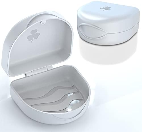 Retainer Cases(2pcs), Solid Orthodontic Retainer Cases -White