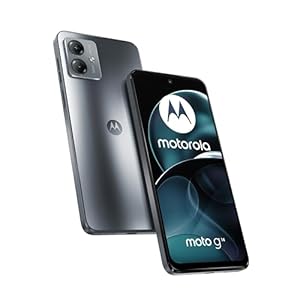 Motorola Smartphones Moto g14 (6.5″ Full HD+ display, 50MP camera system, Dolby Atmos® audio, Android 13, 4/128, 5000 mAh battery, Octa-core processor, dual SIM), steel grey
