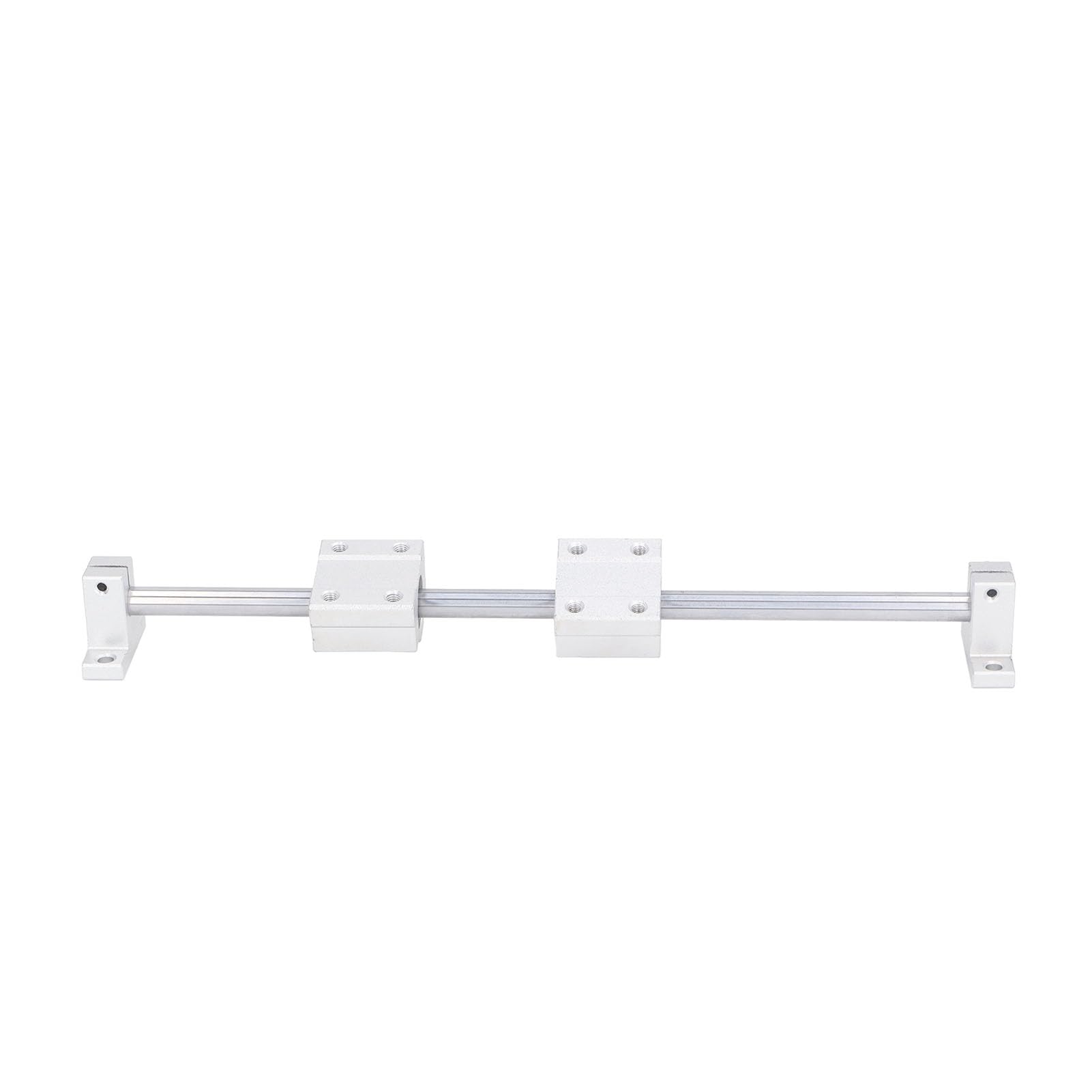 Glissière rail liné aire 2PCS Guide d'arbre tige mouvement linéaire avec 4 PCS Blocs roulement chariot et support d'arbre de 4 pcs, ensemble diapositives roulement linéaire CNC (10-500)
