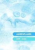 Jahresplaner 2019 - 2020: Wochenplaner & Terminplaner für Frauen & Mädchen - Juli 2019 bis Juli 2020 Kalender - DIN A5 Terminkalender - Soft Cover Aquarell Design Himmelblau (German Edition)