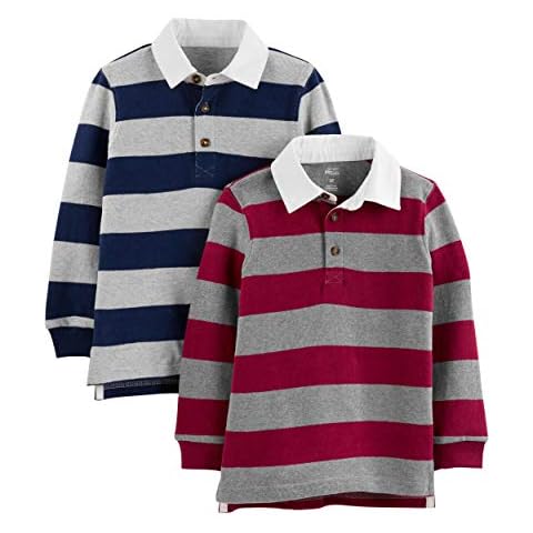 Camisas de Rayas de Rugby de Manga Larga Niño, Pack de 2 Cover