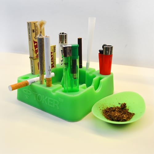 Premium Silicone Ashtray With Compartment Heat Resistant Eco-Friendly-image-8