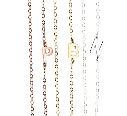 Amazon.com: Sideways Initial Necklace 