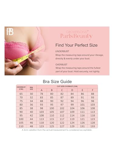 Image of Groversons Paris Beauty Women's Printed Everyday T-Shirt Bra, Comfortable, Non-Padded (BR126)