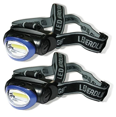 LIZZIE JACOBS Lampe frontale LED COB avec sangle de tête réglable et inclinaison réglable, phare super lumineux, léger et confortable à porter pour la course, le camping, la pêche Cover