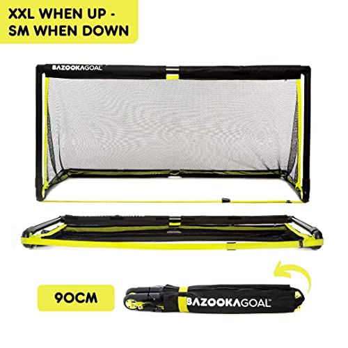 Bazookagoal Original Solid Frame Pop Up Goal | Portable Goal Posts - Folding Football Goal 6 X 3 Ft #TOP1